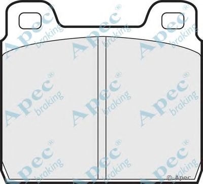 APEC BRAKING pad122 -  Комплект тормозных колодок, дисковый тормоз
